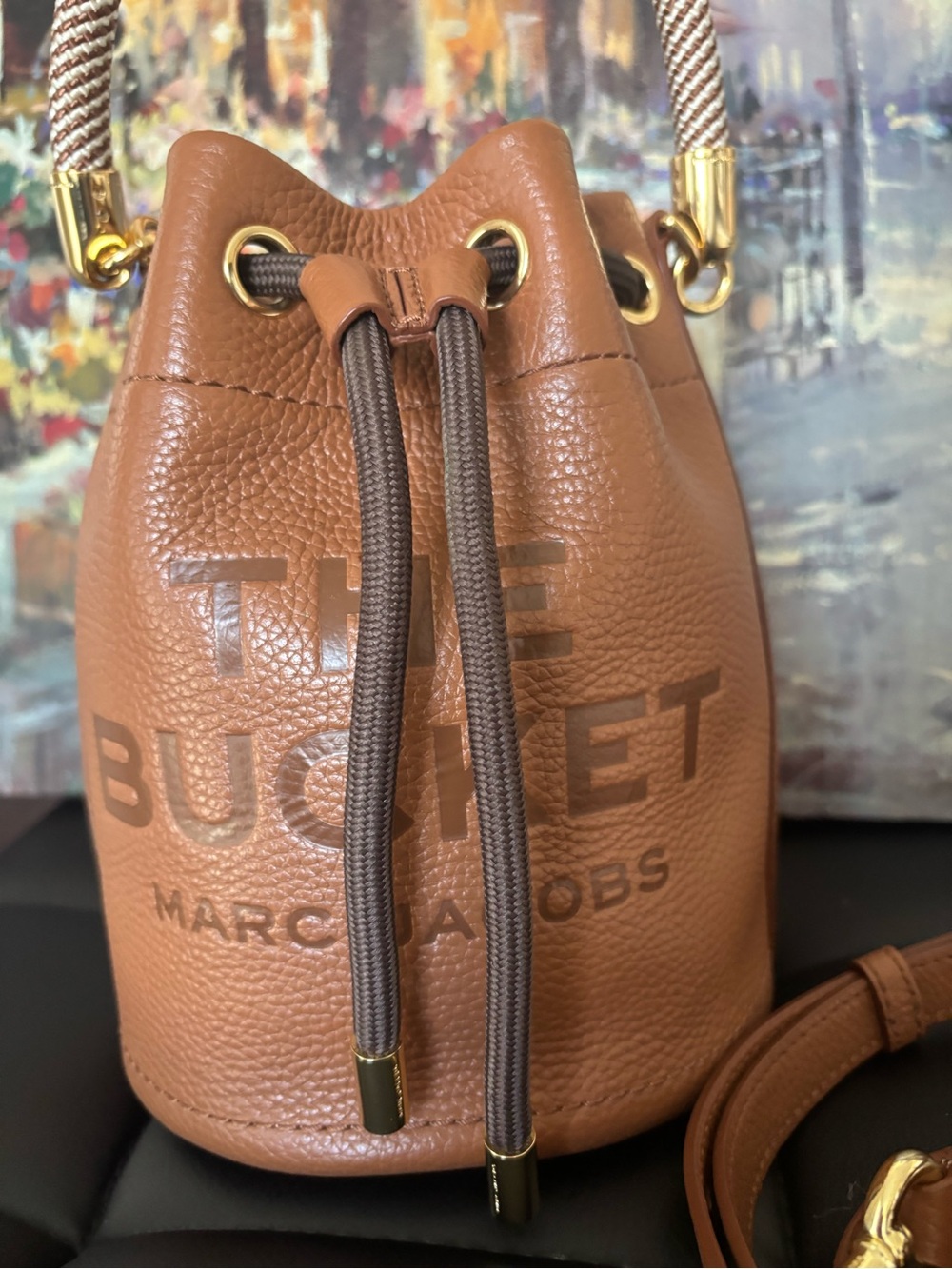 Marc Jacobs Brown Leather The Bucket Bag with Rope Top Handle - Picture 2 of 15